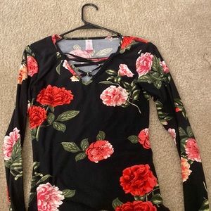 Long sleeve floral shirt